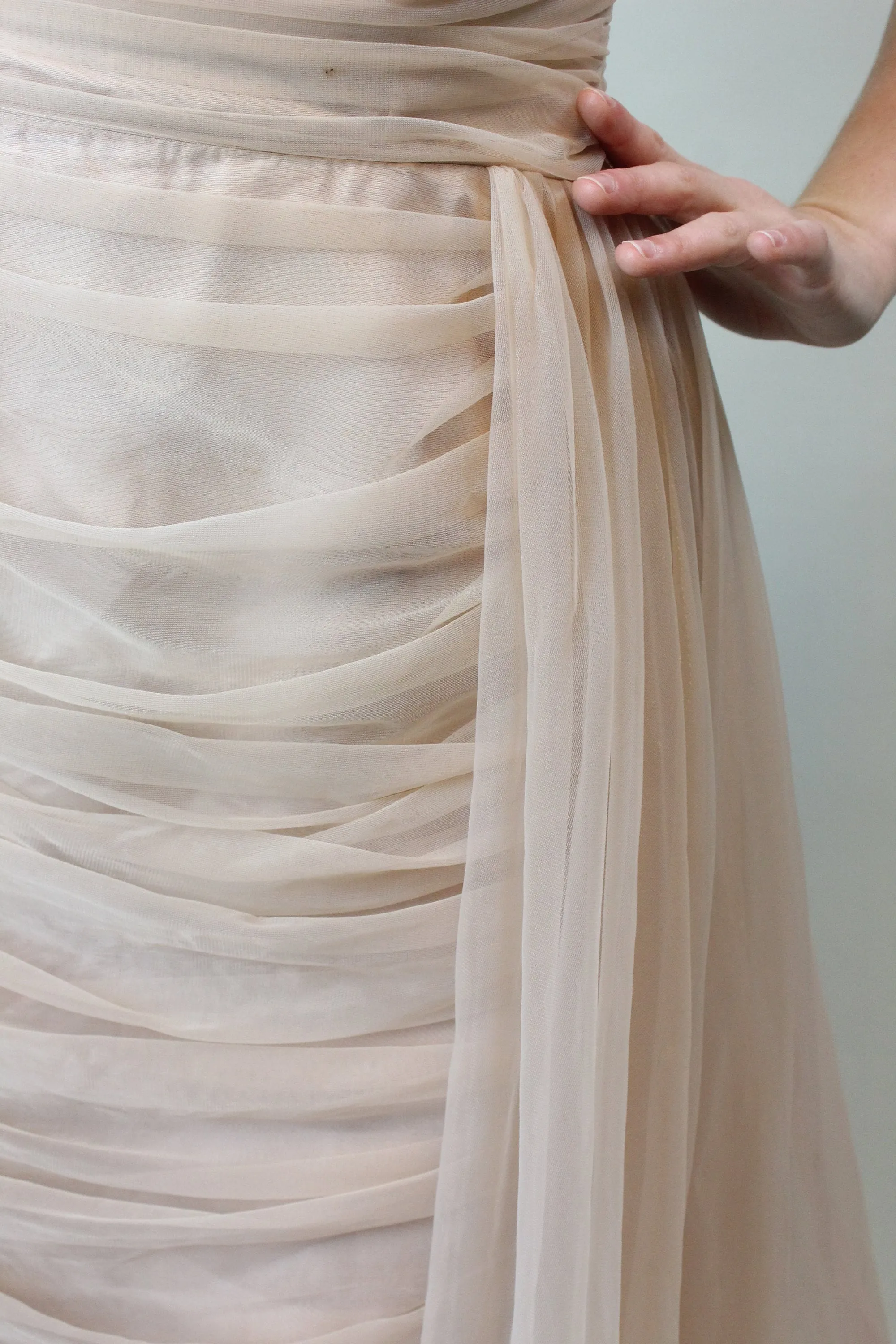 1950s EMMA DOMB draped tulle dress xs  | new spring summer