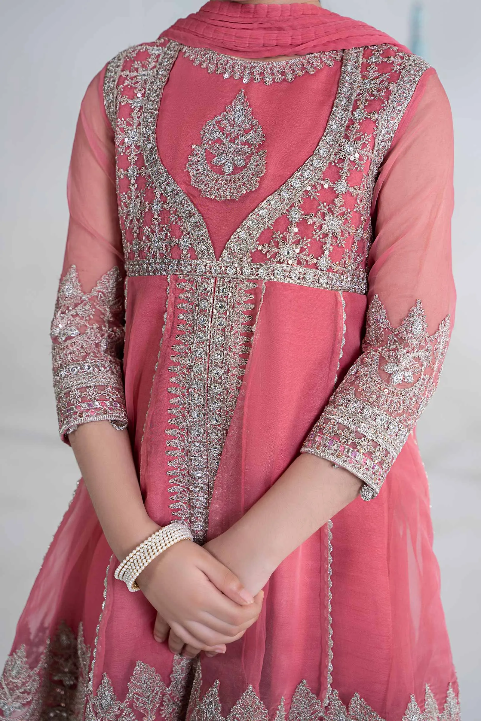 3 Piece Embroidered Organza Suit | MKS-EA24-31