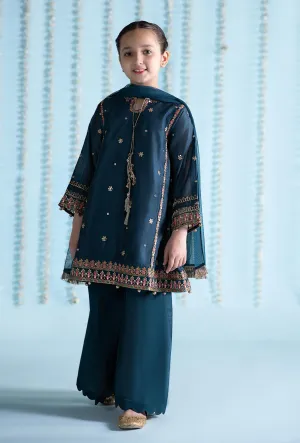 3 Piece Embroidered Yarn Dyed Suit | MKS-EA24-19