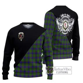 Adam Tartan Ugly Sweater with Family Crest and Military Logo Style