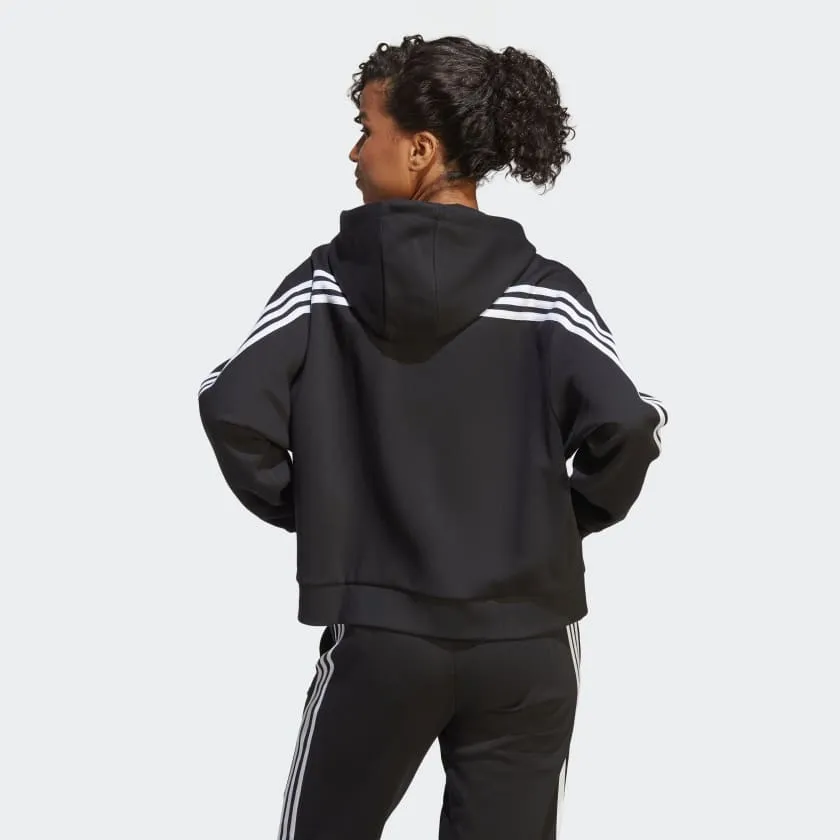 Adidas Future Icons 3-Stripes Full Zip Hoodie - Womens - Black