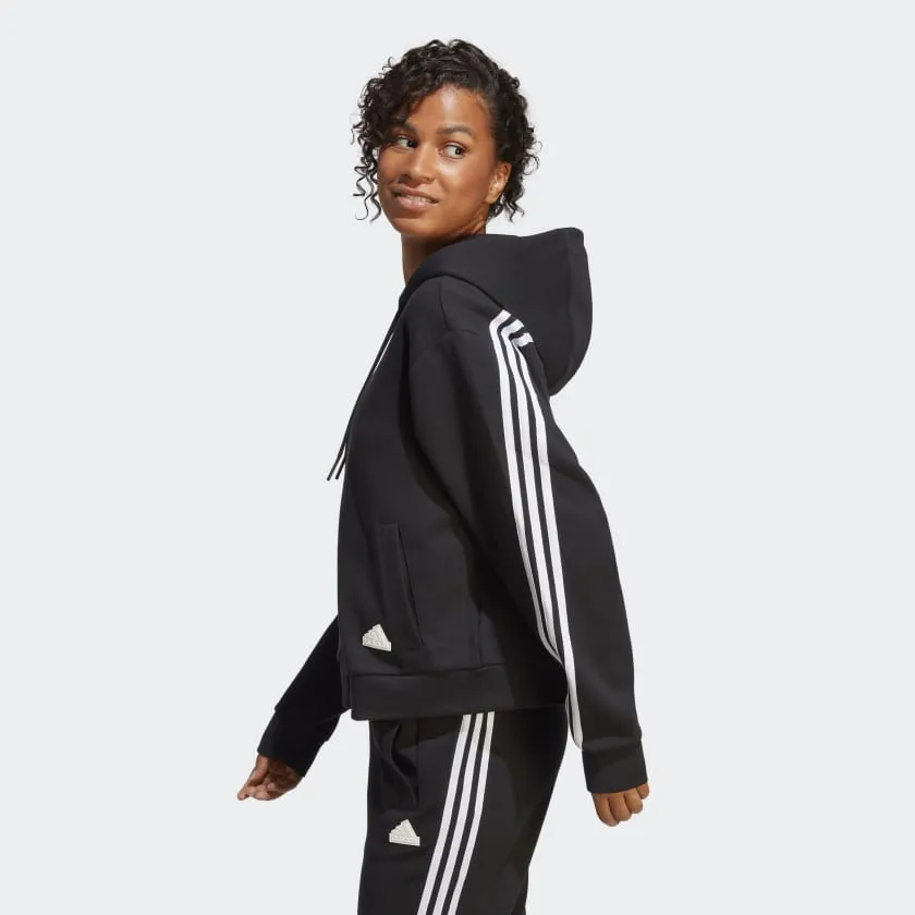 Adidas Future Icons 3-Stripes Full Zip Hoodie - Womens - Black