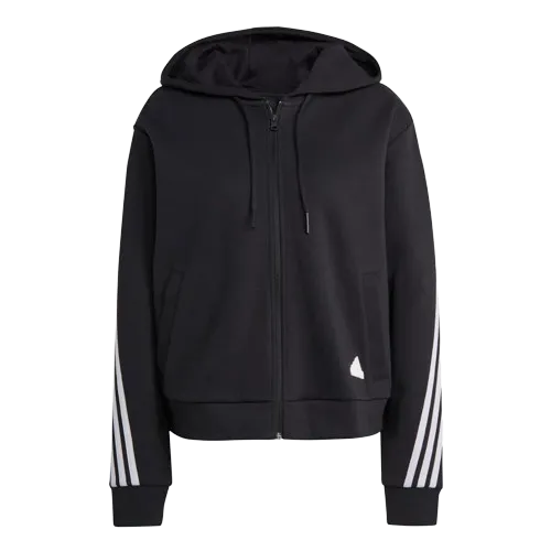 Adidas Future Icons 3-Stripes Full Zip Hoodie - Womens - Black