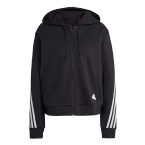 Adidas Future Icons 3-Stripes Full Zip Hoodie - Womens - Black