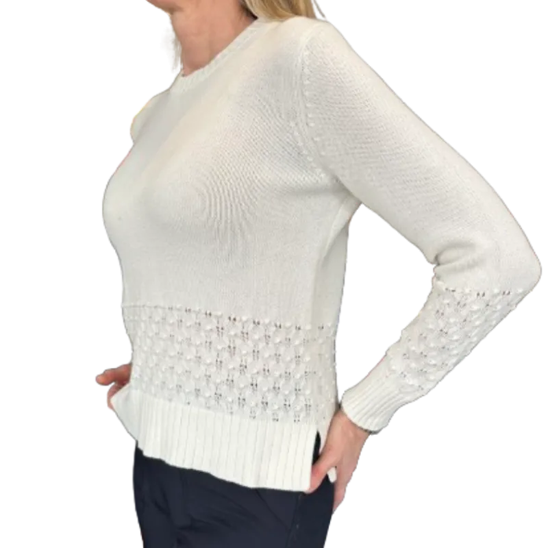 Alashan Cashmere Rosebud Sweater - White