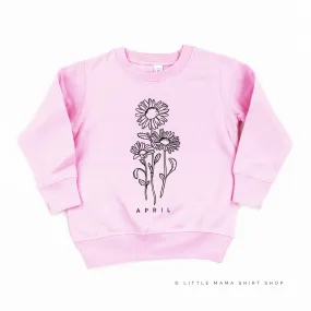 APRIL BIRTH FLOWER - Daisy - Child Sweater