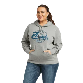 Ariat Women's Real Heather Grey Graphic Logo Hoodie