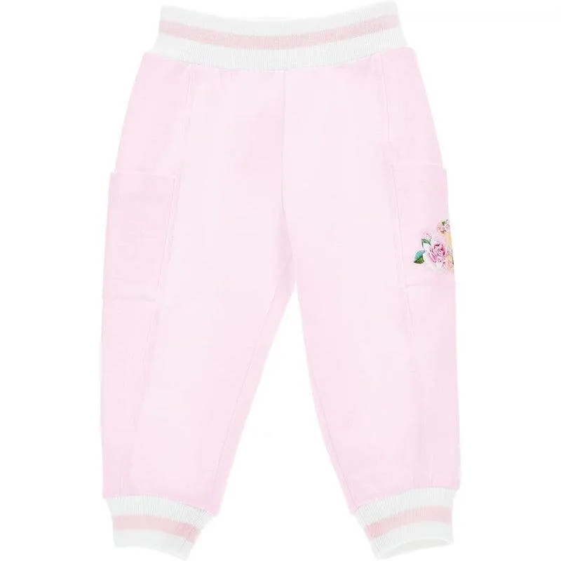 Baby Girls Pink Bear Joggers