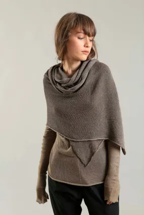 Bamboo, Soy & Cotton Metalo Shoulder wrap - Dark Taupe