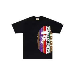 BAPE Fans Scarf Side Big Ape Head Tee 'Black'