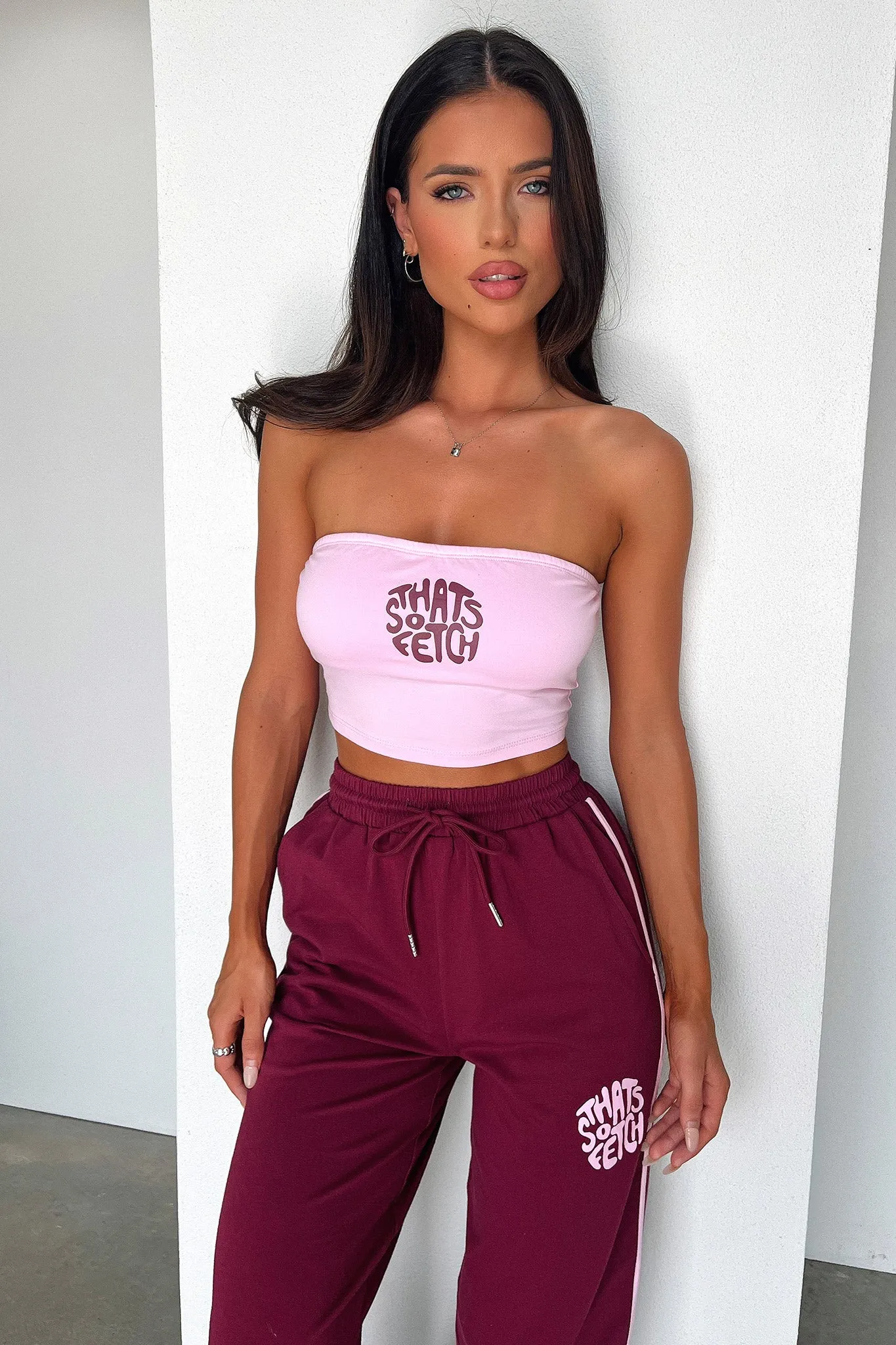 Beckham Wide Leg Pants - Burgundy