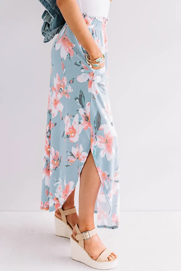 Better In Blooms Skirt In Sky Blue