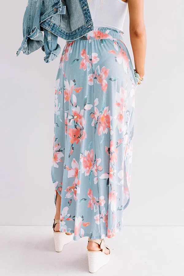 Better In Blooms Skirt In Sky Blue