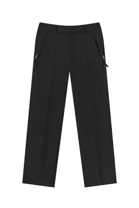 Black Multiple Pocket Trousers