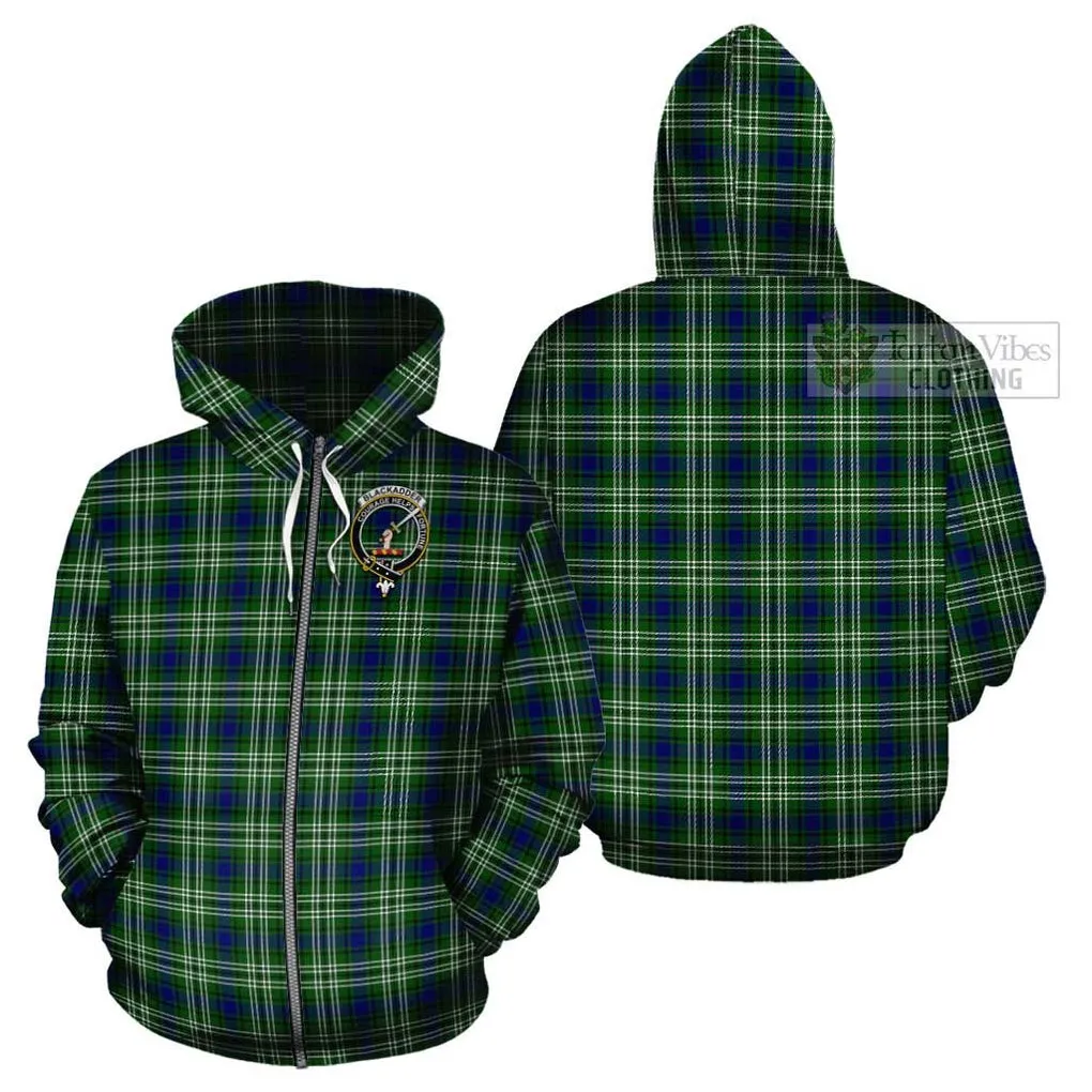 Blackadder Tartan Cotton Hoodie with Family Crest