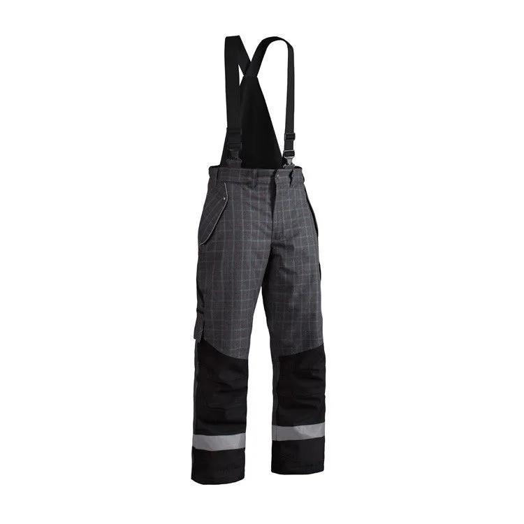 Blaklader 1801 1954 Winter Trousers Dark Grey With Checks & Red Stripes