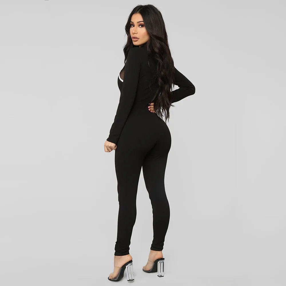 Brianna Black Women's Sports Jumpsuit