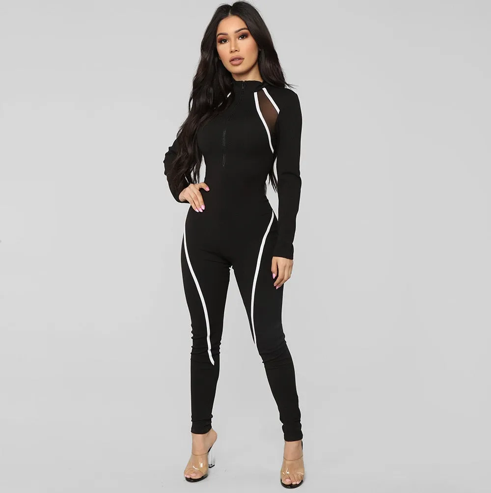 Brianna Black Women's Sports Jumpsuit