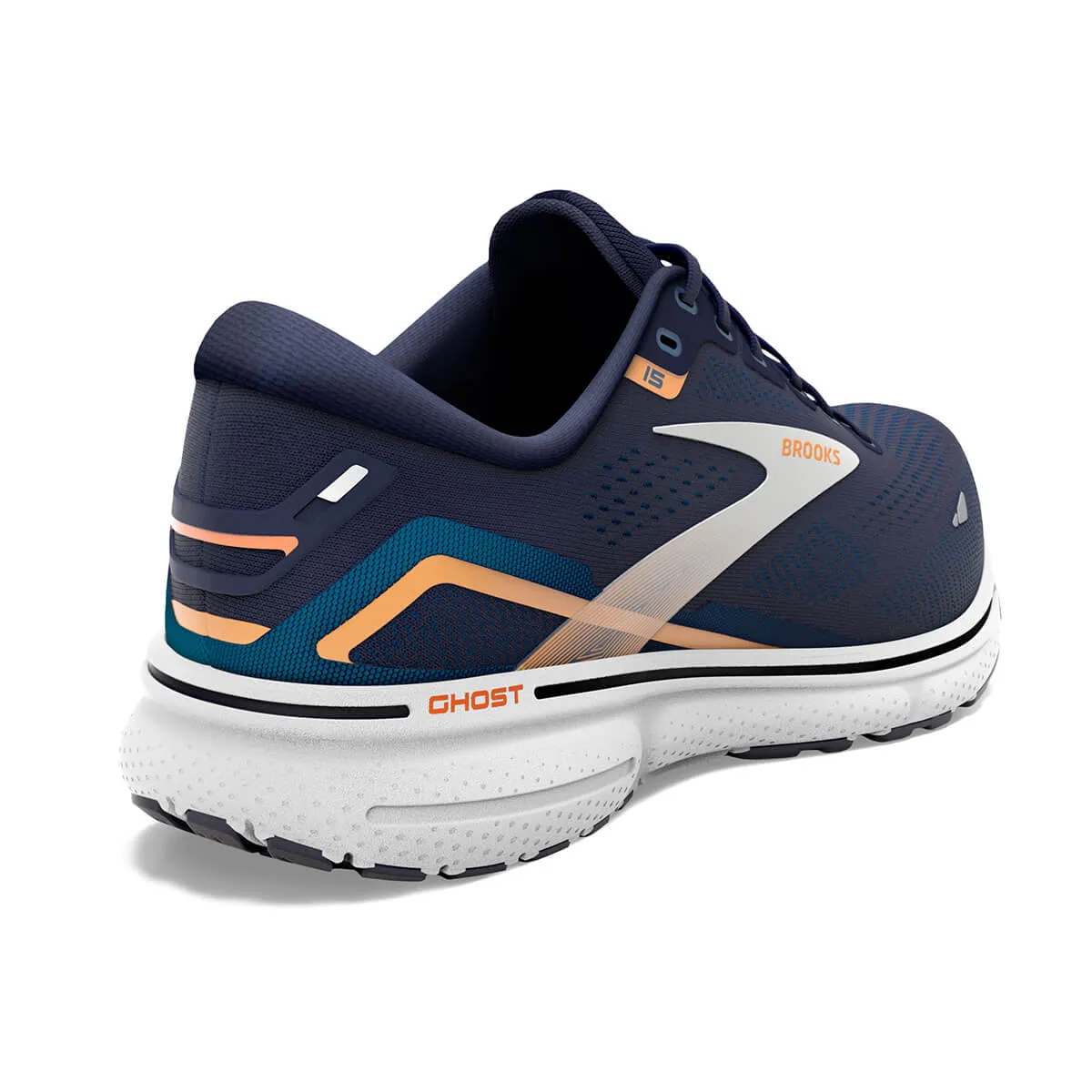 Brooks Ghost 15 Mens | Peacoat/blue/orange Pop