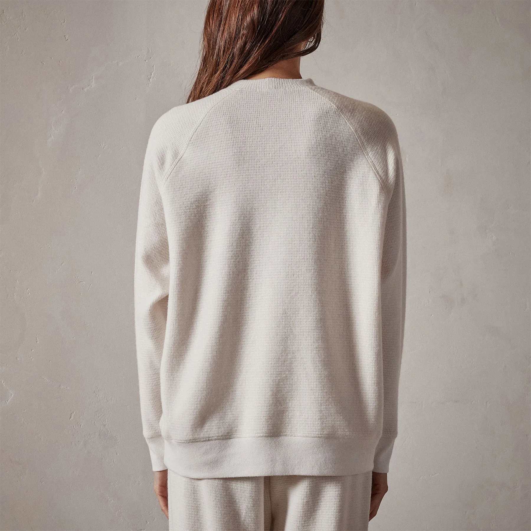 Brushed Thermal Knit Mock Neck - Oyster