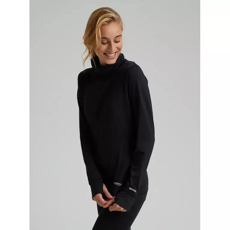 Burton Women's Midweight Base Layer Long Neck Shirt Black