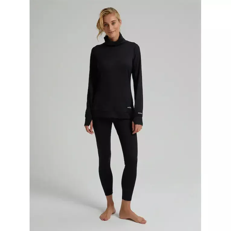 Burton Women's Midweight Base Layer Long Neck Shirt Black