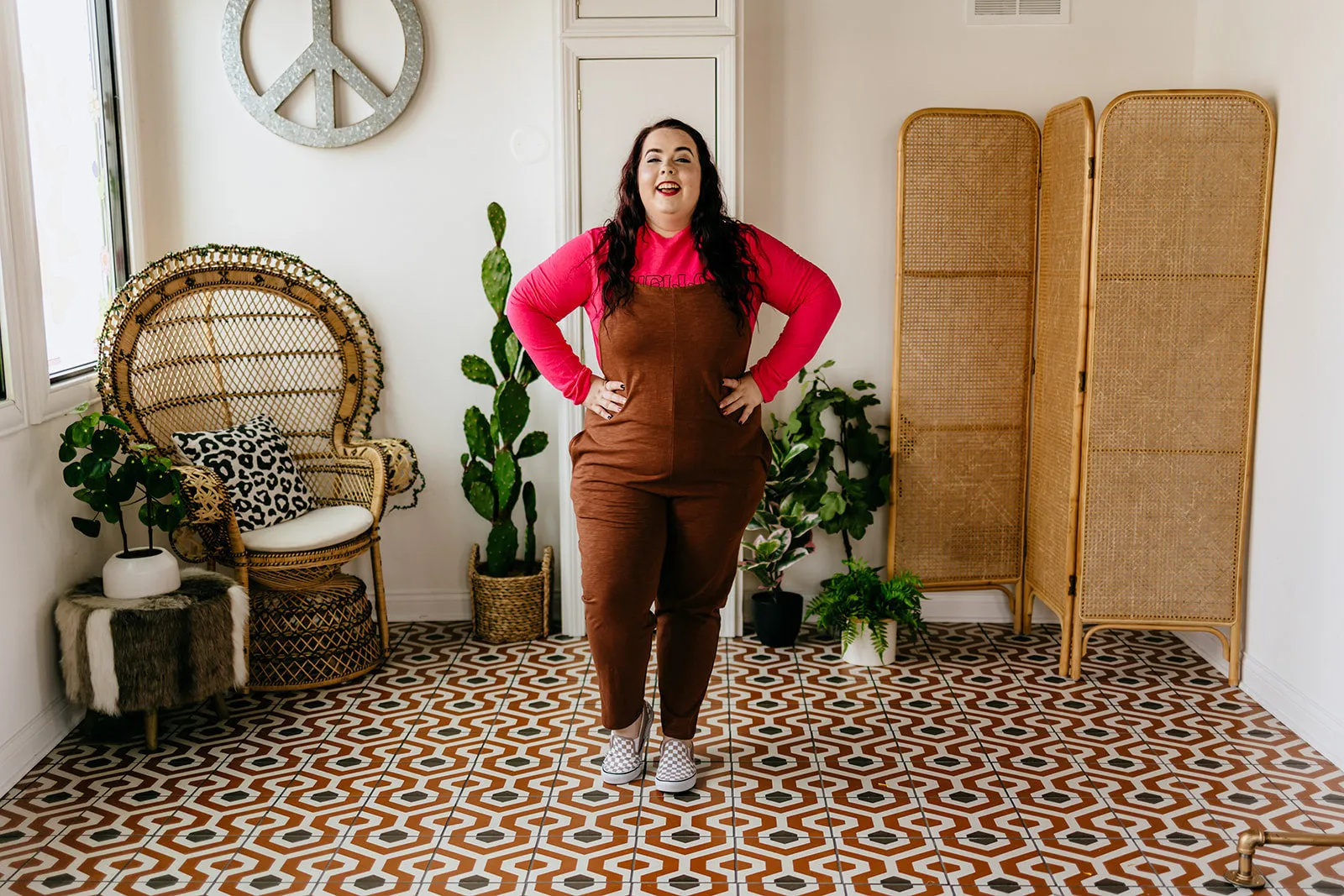 cadence jumpsuit in friar brown