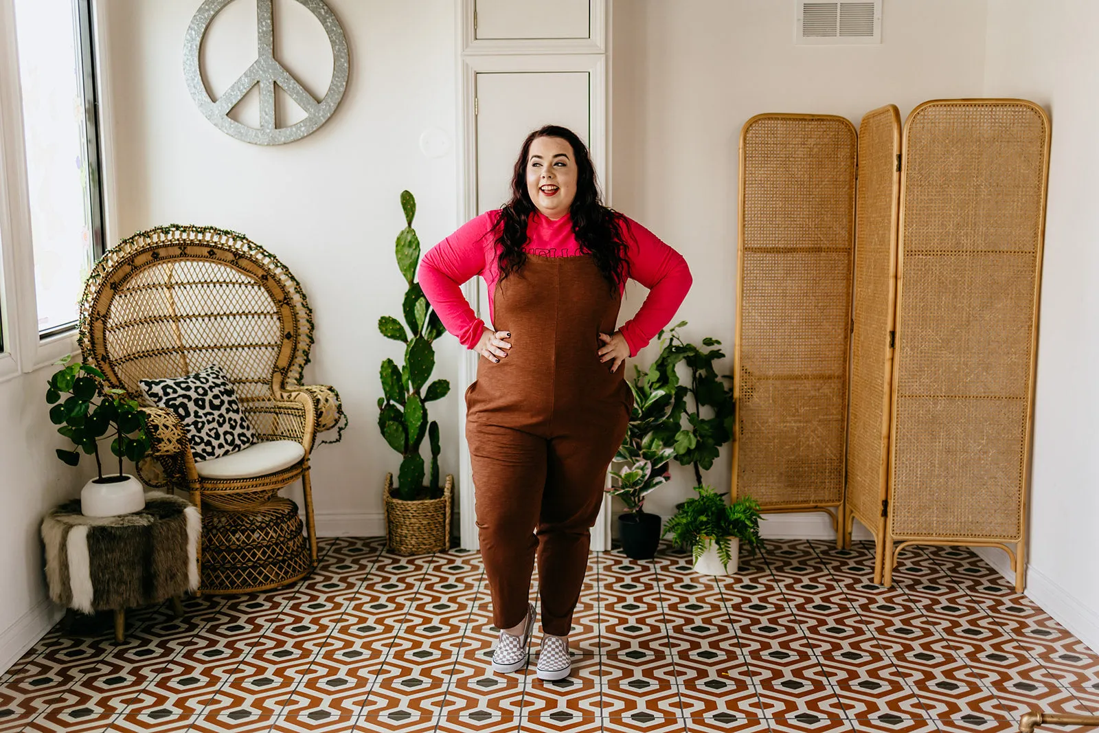 cadence jumpsuit in friar brown