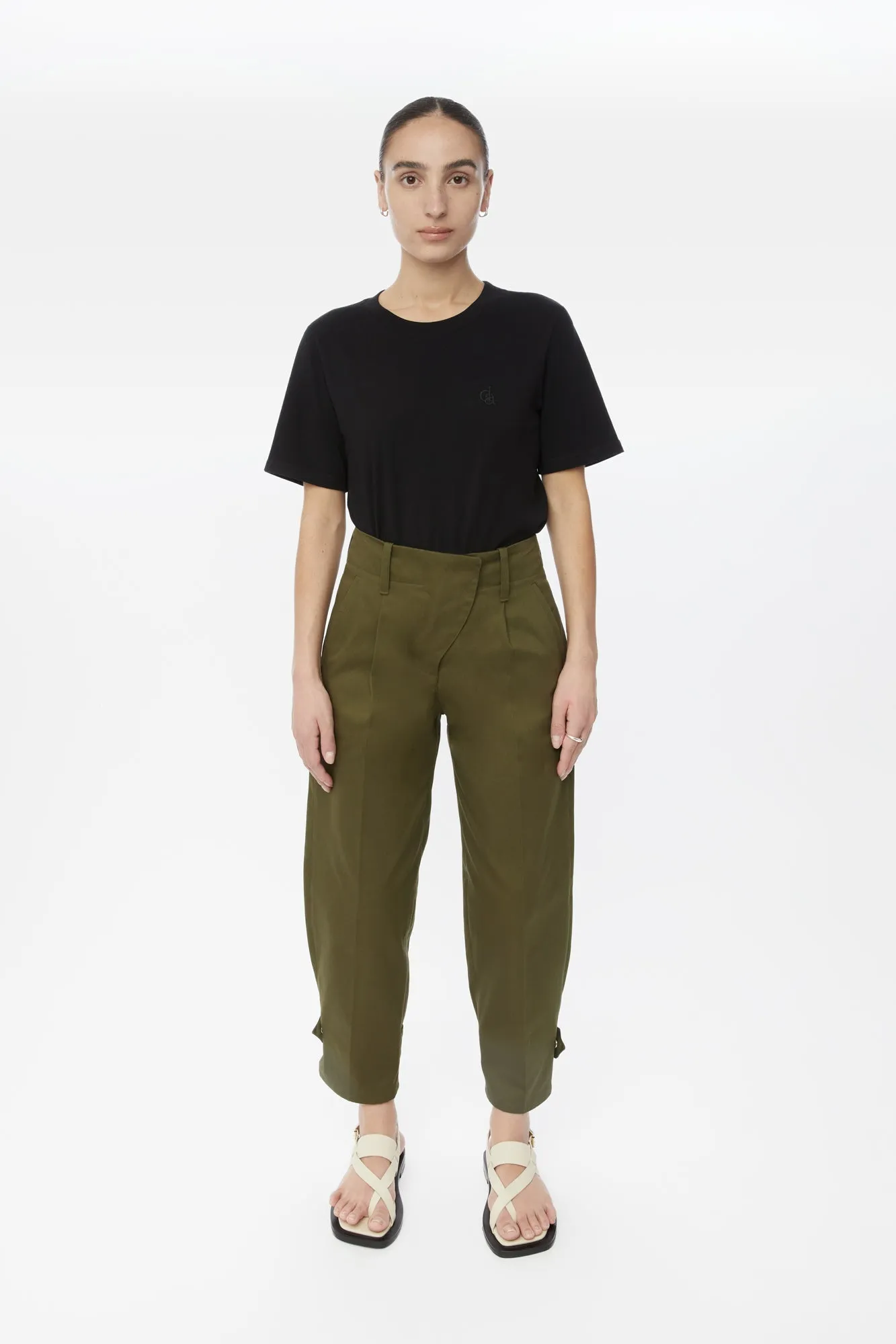 Canvas Cotton Utility Tapered Pants