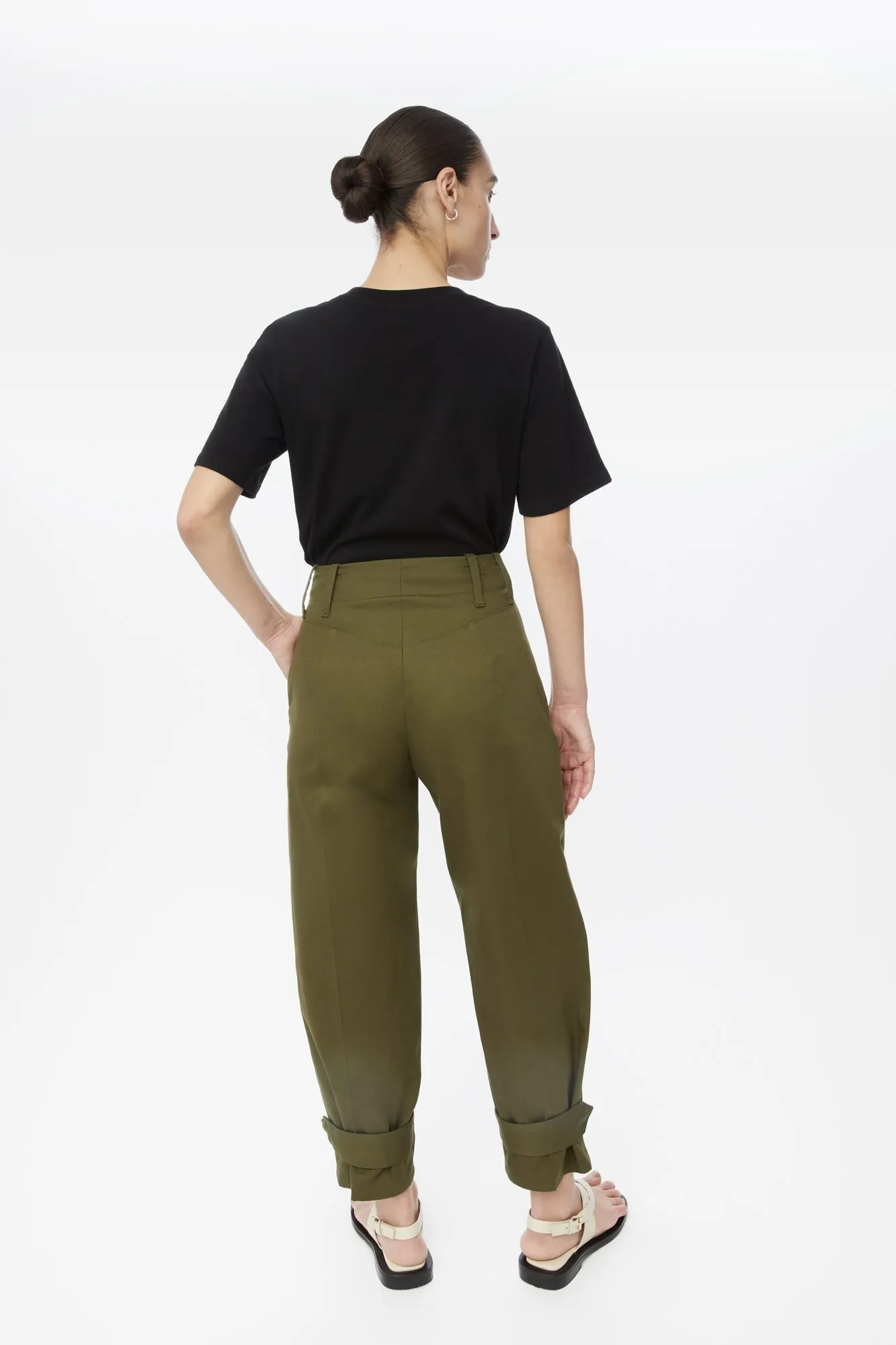 Canvas Cotton Utility Tapered Pants