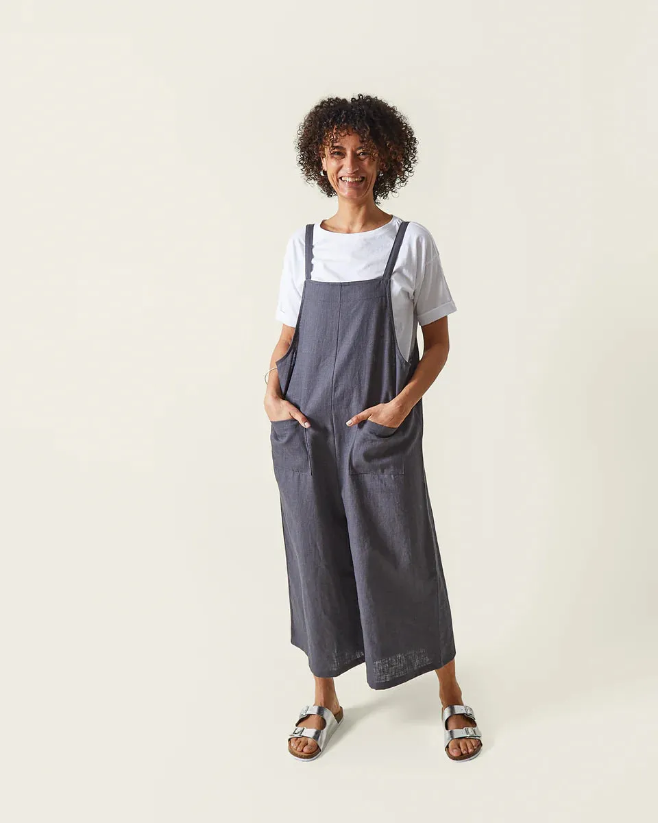 CHALK GRACE JUMPSUIT | CHARCOAL GREY