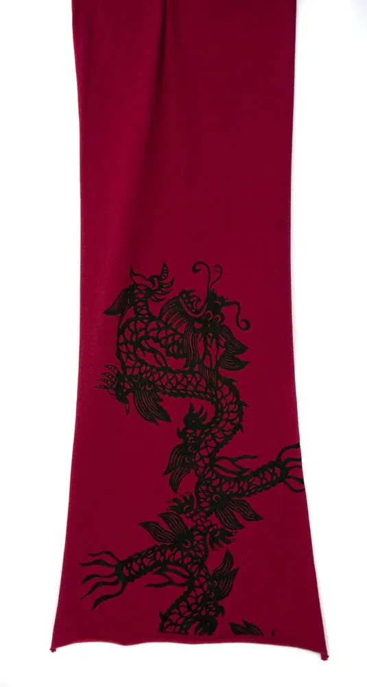 Chinese Dragon Pima Cotton Scarf