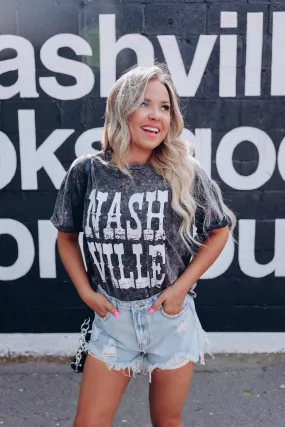 Classic Nashville Graphic Tee - Black