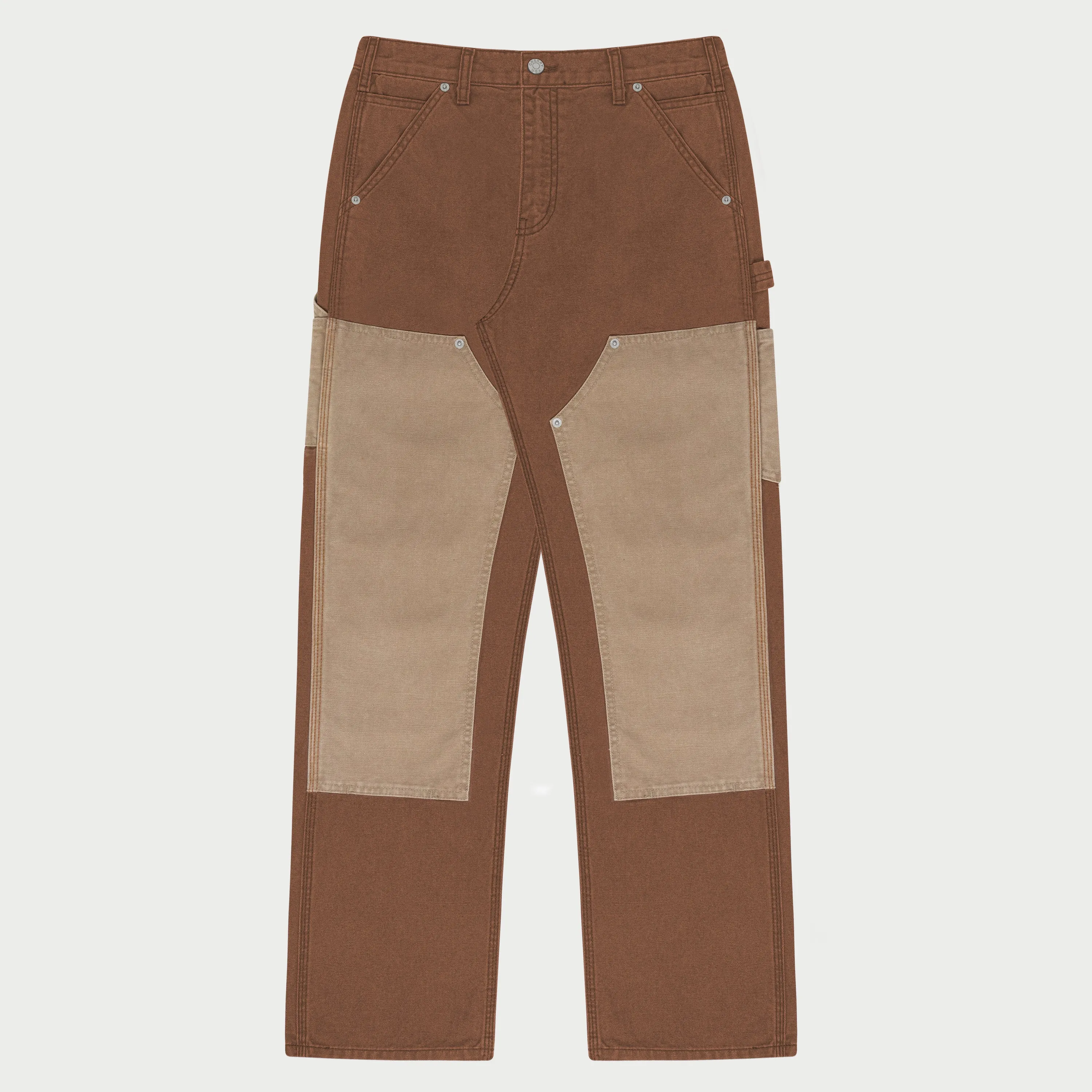 Contrast Double Knee Painter Pants (Camel)