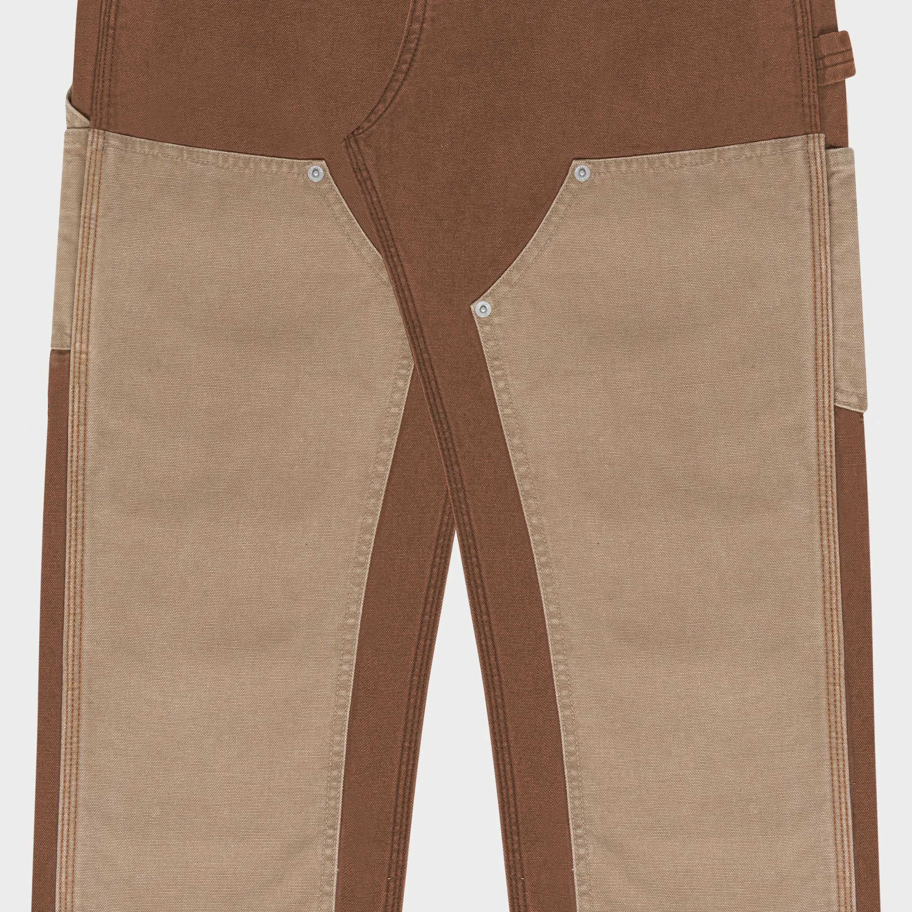 Contrast Double Knee Painter Pants (Camel)