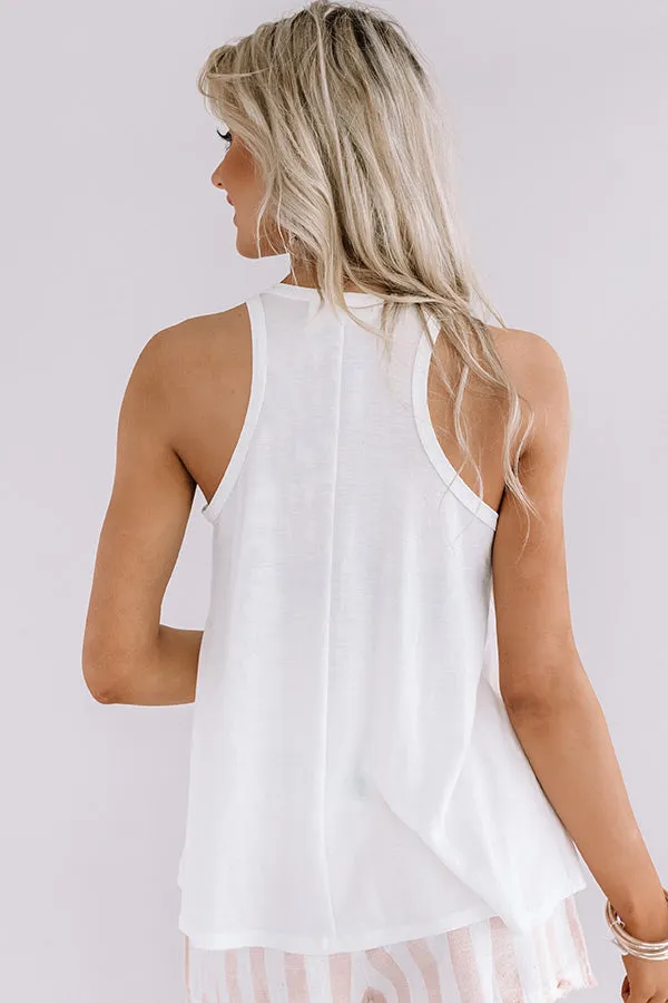 Cool In Capri Shift Tank In White