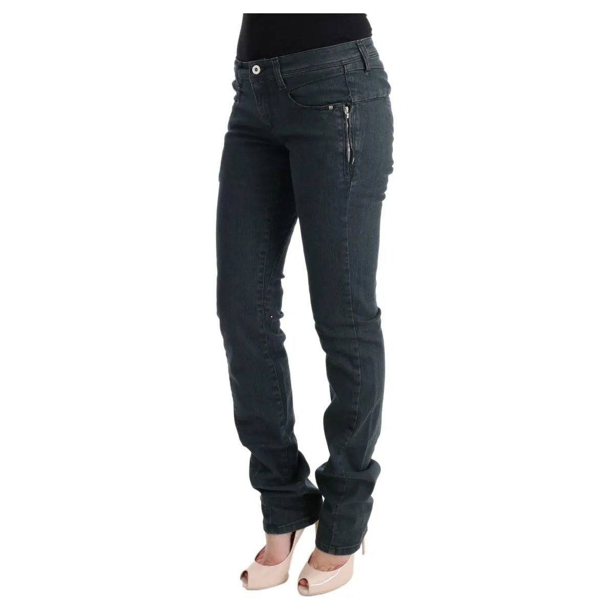 Costume National Chic Superslim Gray Cotton Jeans