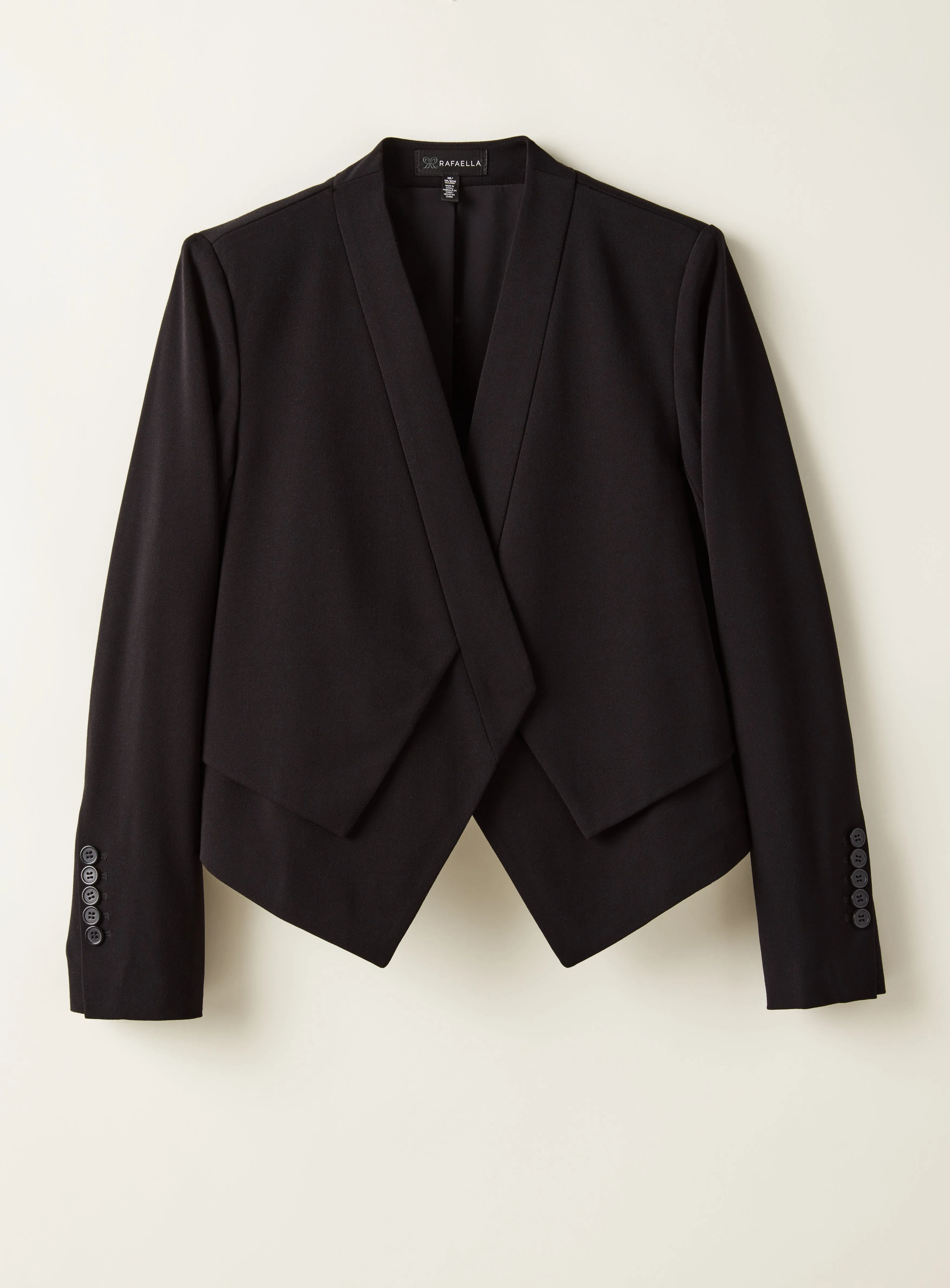 Cropped Angled Open Blazer