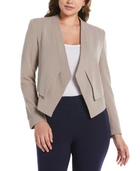 Cropped Angled Open Blazer