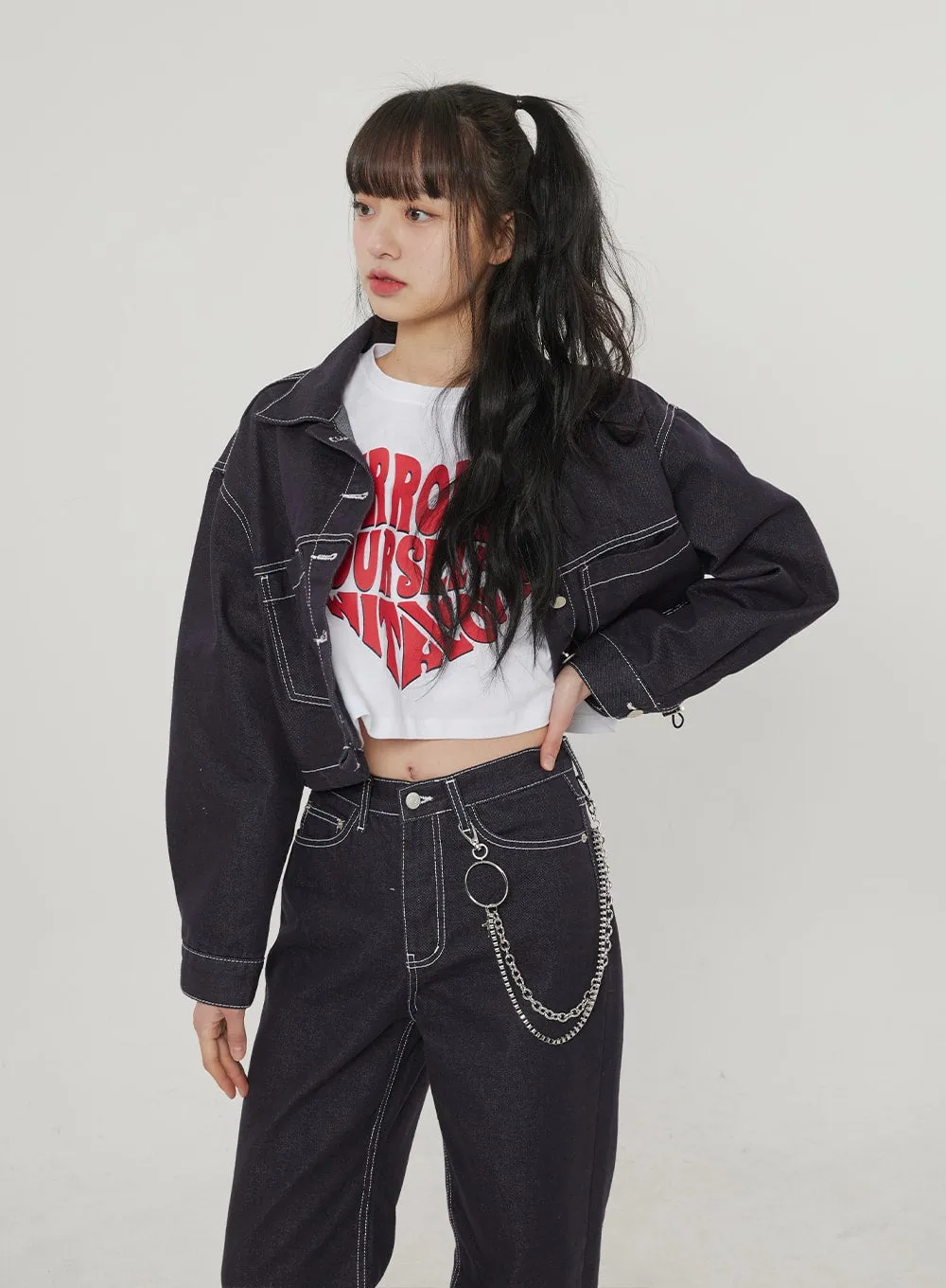 Cropped Drawstring Jacket BF307