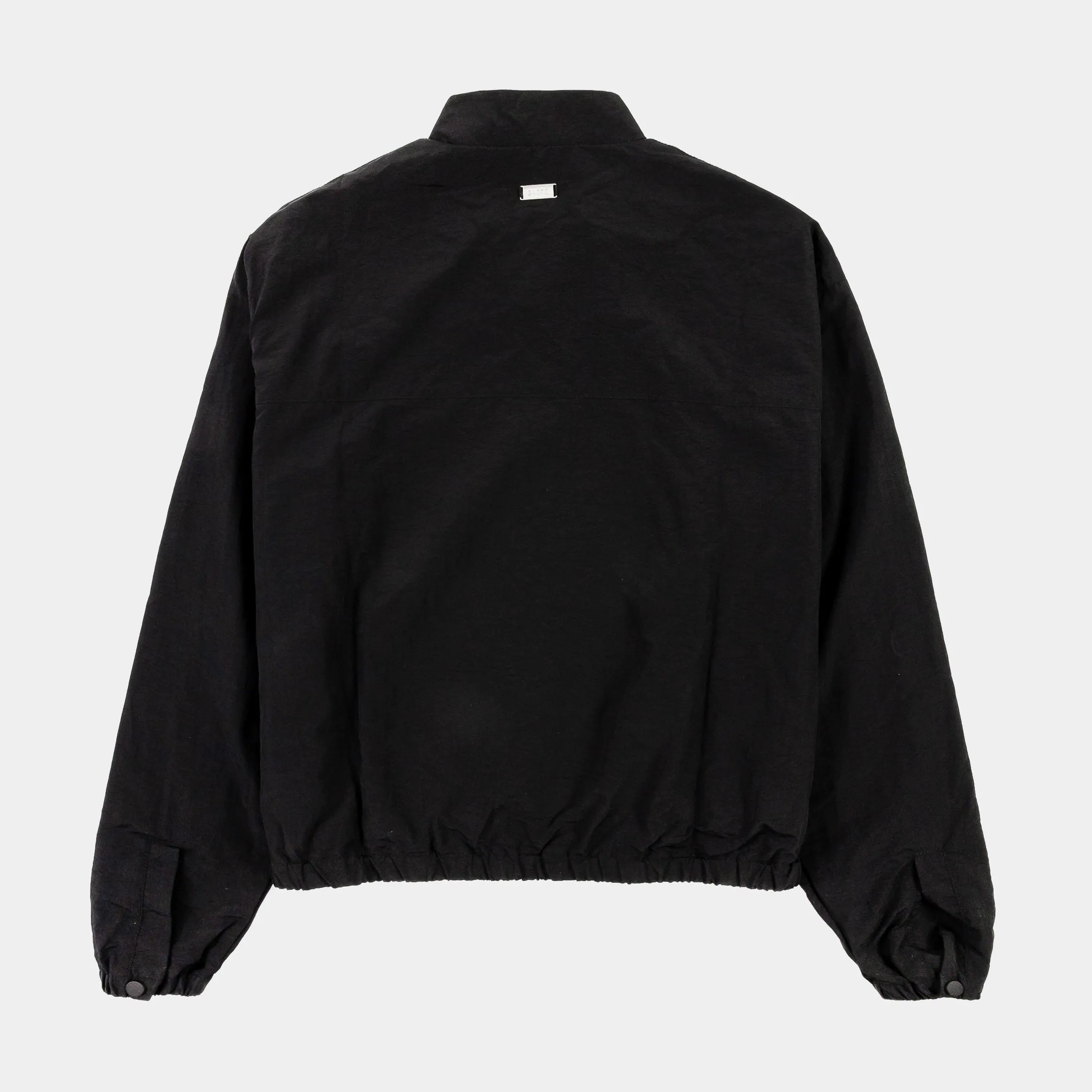 Cropped Windbreaker Womens Jacket (Black)