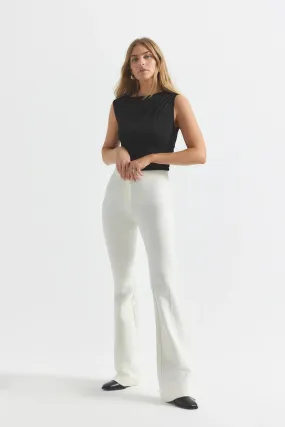 Crosby Flare Trousers - Soft White