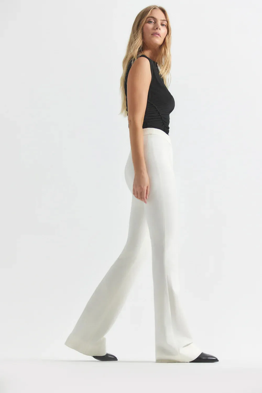 Crosby Flare Trousers - Soft White