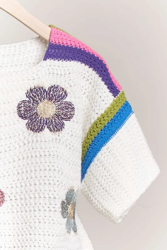 Daisy Crochet Sweater