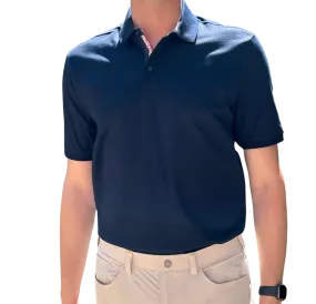 Danini Men's S/S Cotton Polo - Navy