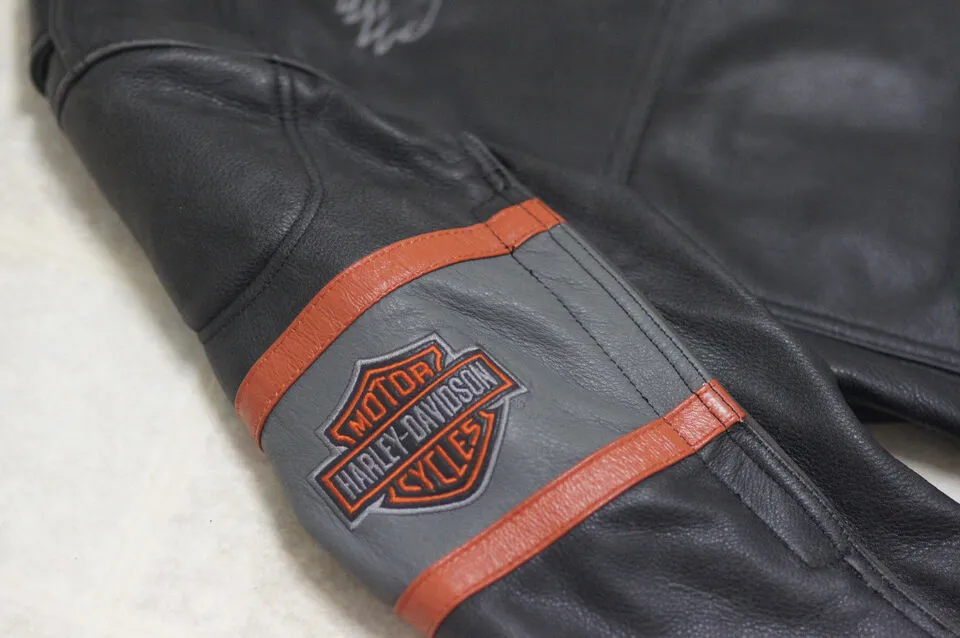 Davidson Eagle Leather Motorcycle Jacket For Men