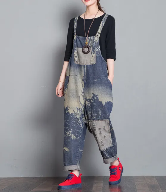 Denim Casual Spring Denim Overall Women Jumpsuits QY3