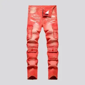 Distressed men's fashion jeans