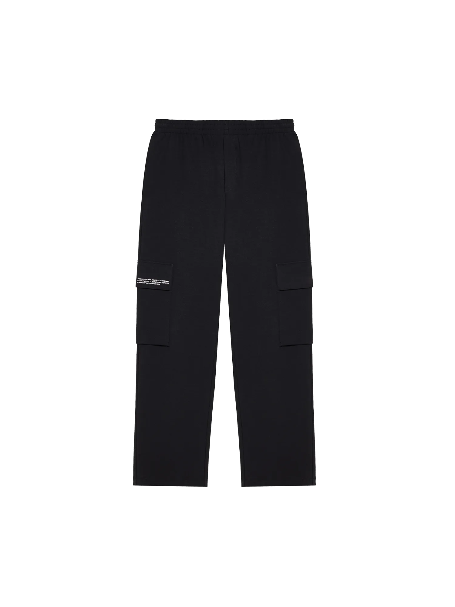 Double Jersey Cargo Track Pants—black