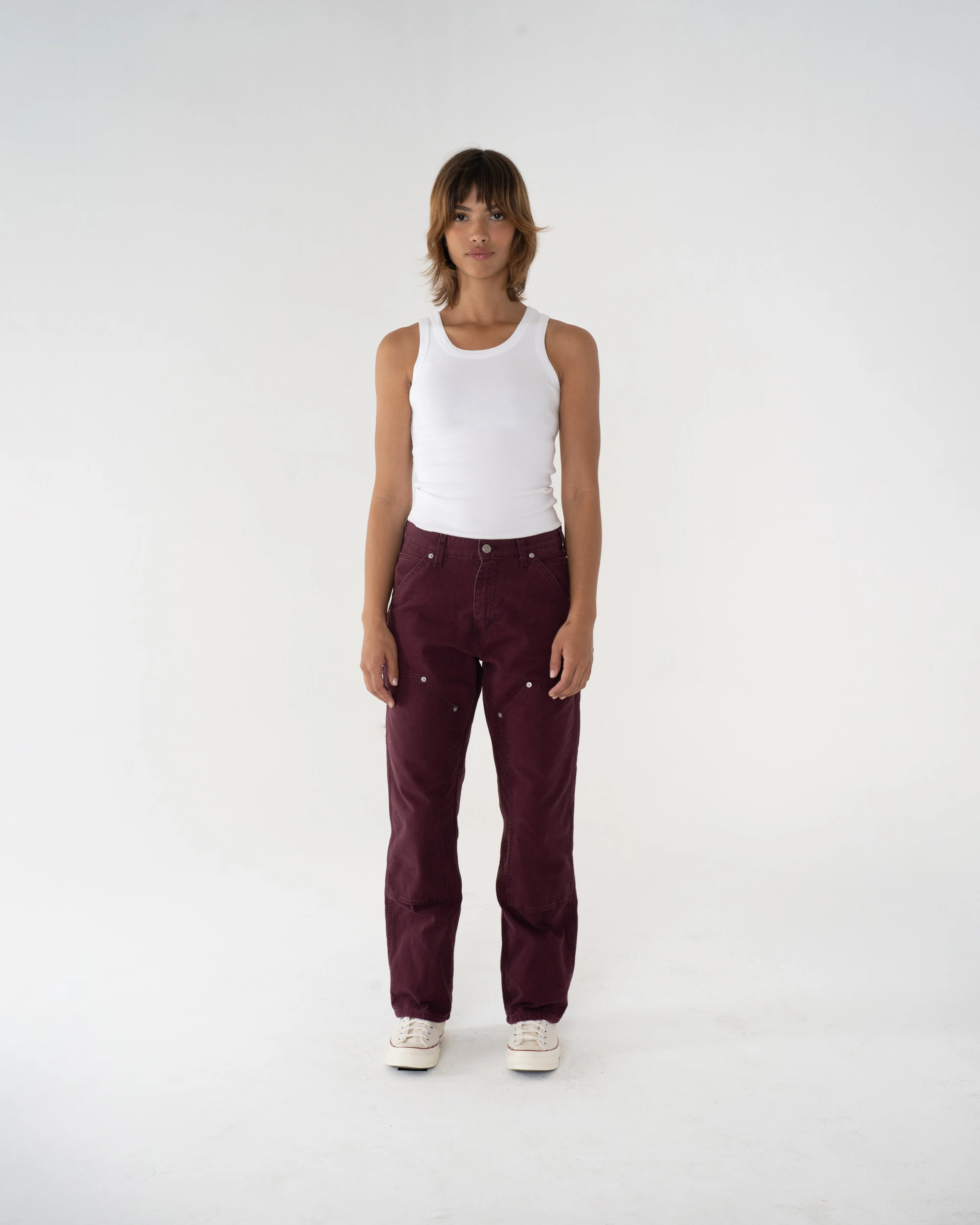 Double Knee Painter Pants (Maroon)